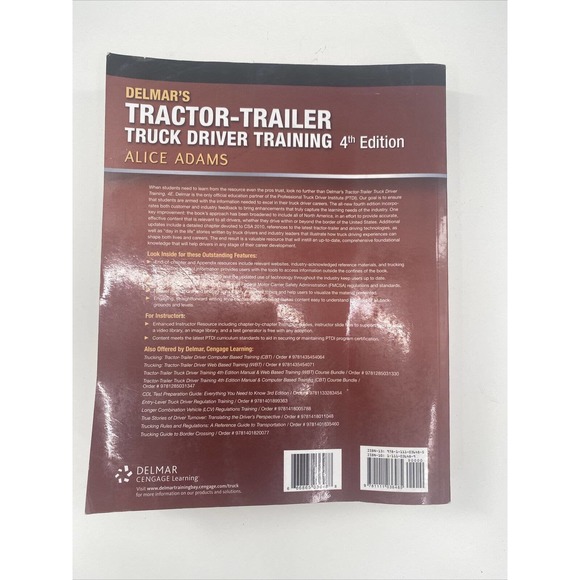 Delmar's Tractor Trailer TRUCK DRIVER TRAINING Text-Book By A. Adams 4th Edition - Picture 5 of 12